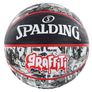 Spalding Basketball Rubber outdoor black red graffiti Size No 7