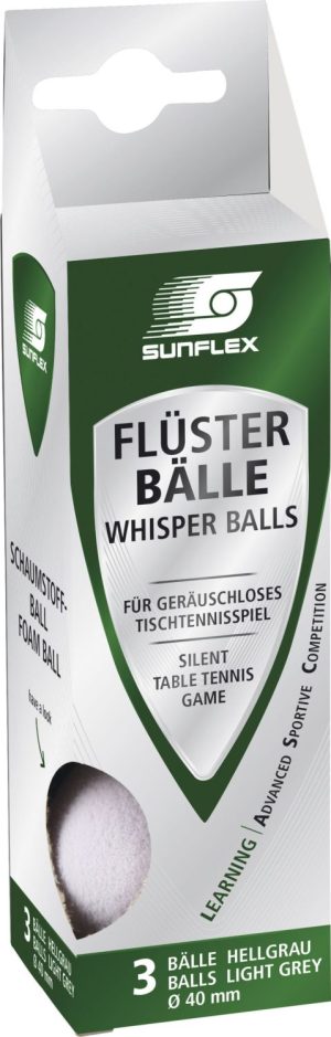 Ping Pong balls Sunflex Whisperballs 3 pieces white
